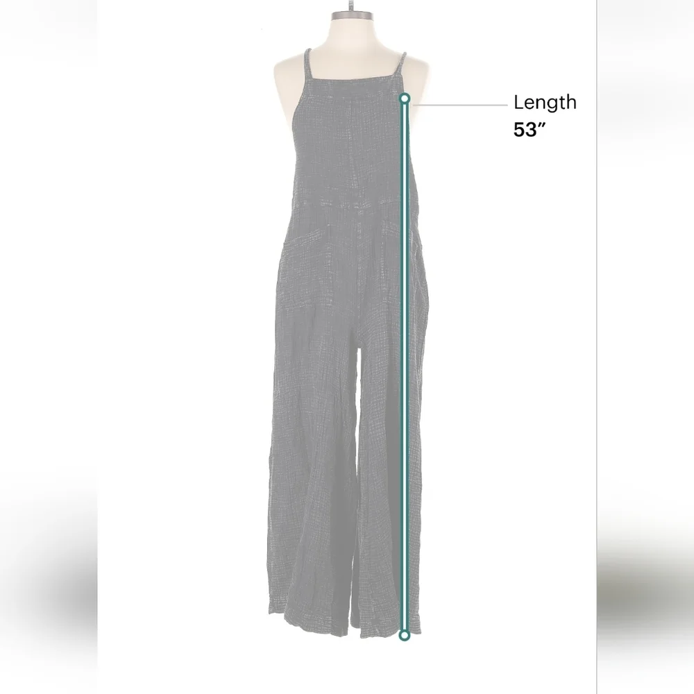 Easel Charcoal Jumpsuit with Pockets - Picture 5 of 7